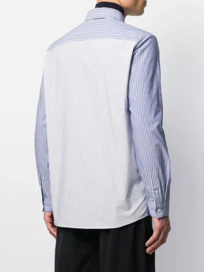 Shop Apc Slim-fit Striped Shirt In Blue