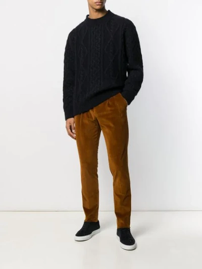 Shop Pt01 Corduroy Straight Leg Trousers In Brown