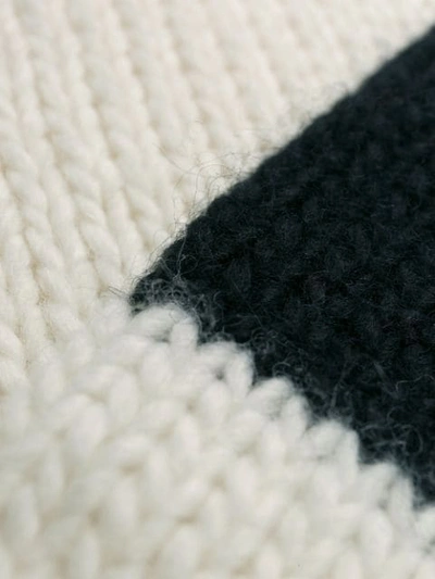 Shop Neil Barrett Stripe Knit Jumper In White