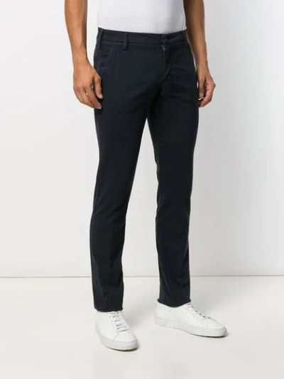 Shop Entre Amis Slim-fit Chinos In Blue