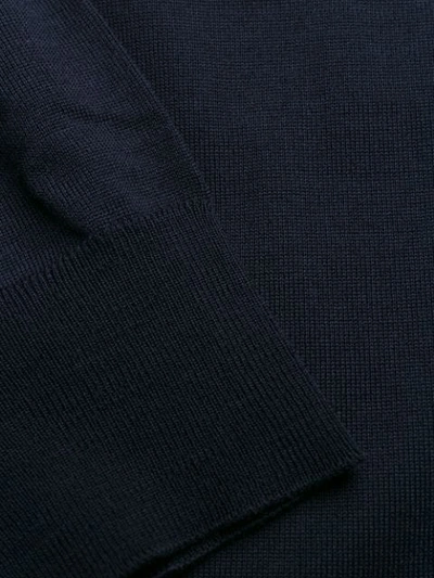 Shop Corneliani Fine Knit Sweater In Blue