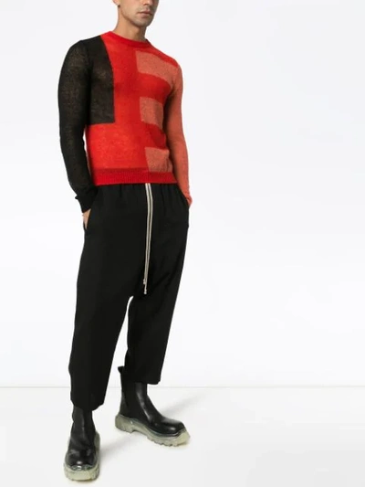 Shop Rick Owens Biker Level Sweater - Red