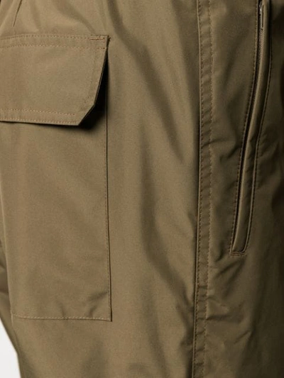 Shop Helmut Lang Logo Print Cargo Pants In Green