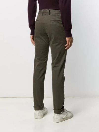 Shop Incotex Straight-leg Chino Trousers In Brown