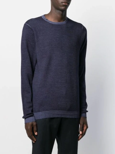 Shop Sun 68 Round Neck Jumper In Blue