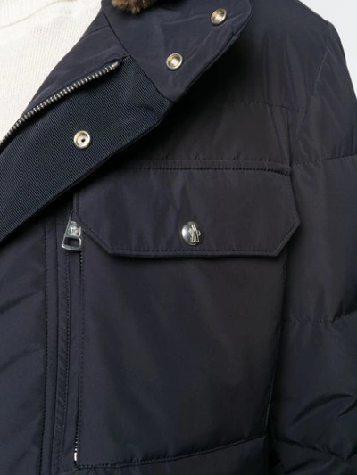 Shop Moncler Padded Down Jacket In Blue