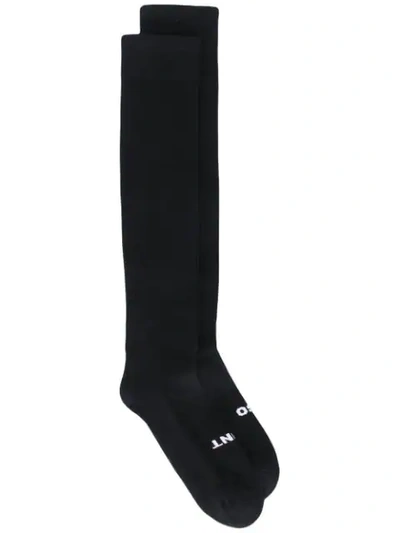 Shop Rick Owens Knee Length Socks - Black