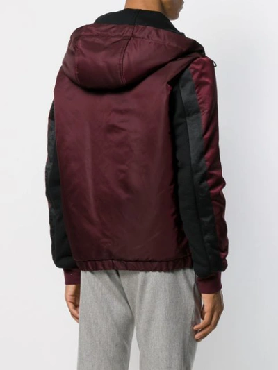 Shop Dondup Zipped Hooded Jacket In Red