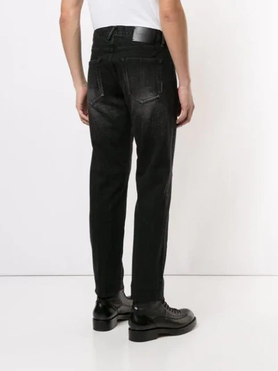 Shop Giorgio Armani Mid Rise Slim Fit Jeans In Grey