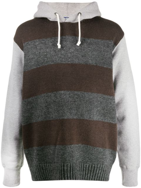 grey knit hoodie