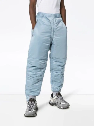 Shop Ambush Loose Fit Padded Trousers In Blue