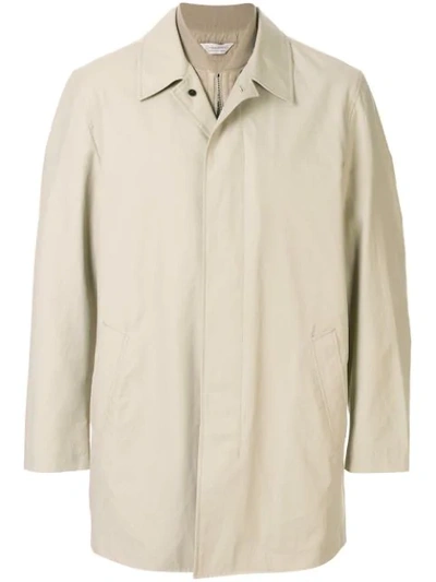 Shop Gieves & Hawkes Single Breasted Raincoat In Brown