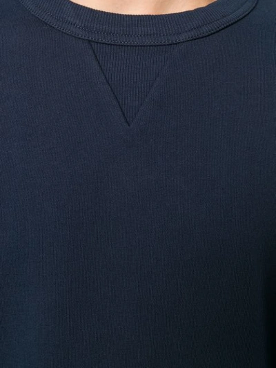 Shop Hugo Boss Relaxed-fit Crew Neck Sweatshirt In Blue