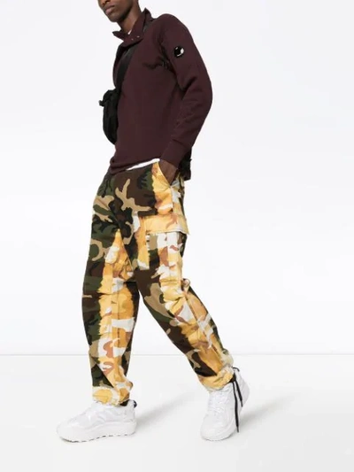 Shop Liam Hodges Acid Camouflage-print Cargo Pants In Green