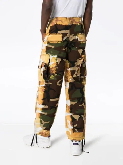 Shop Liam Hodges Acid Camouflage-print Cargo Pants In Green