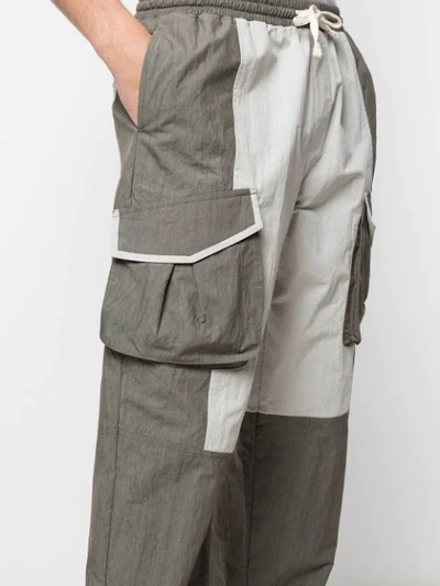 Shop Iise Panelled Cargo Trousers In Grey