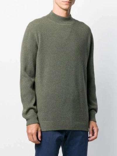 Shop Brunello Cucinelli Ribbed Knit Jumper In C9239 Verde