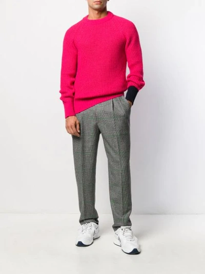Lc23 Tailored Houndstooth Pattern Trousers In Grey