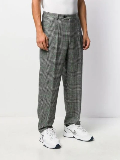 Lc23 Tailored Houndstooth Pattern Trousers In Grey
