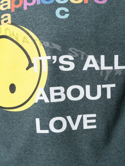Shop Applecore Smiley Face Print Sweatshirt In Green