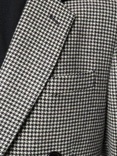 Shop Dolce & Gabbana Houndstooth Double-breasted Coat In Black