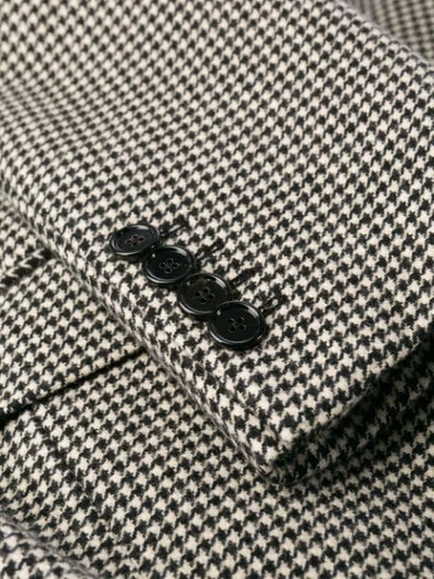 Shop Dolce & Gabbana Houndstooth Double-breasted Coat In Black