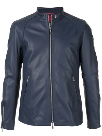 Shop Guild Prime Zip Detail Jacket In Blue
