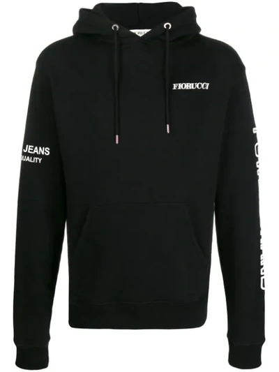 Shop Fiorucci Power Brand Hoodie In Black