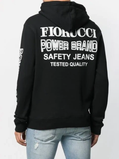 Shop Fiorucci Power Brand Hoodie In Black