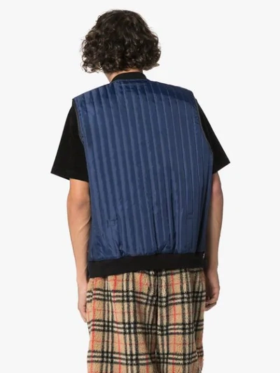 Shop Willy Chavarria Thermo Quilted Vest In Blue