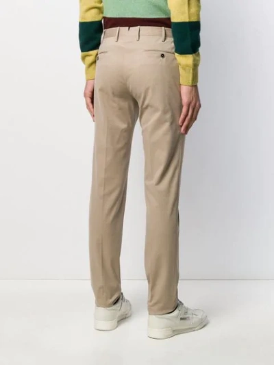 Shop Pt01 Slim-fit Chino Trousers In Neutrals