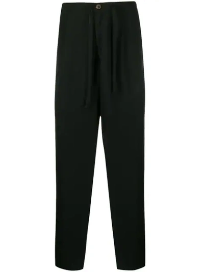 Shop Société Anonyme Loose-fit Drawstring Trousers In Black