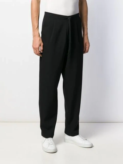 Shop Société Anonyme Loose-fit Drawstring Trousers In Black