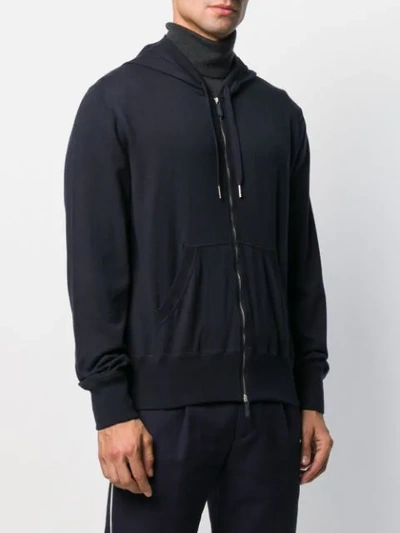 Shop Tom Ford Zip-up Hooded Jacket In Blue