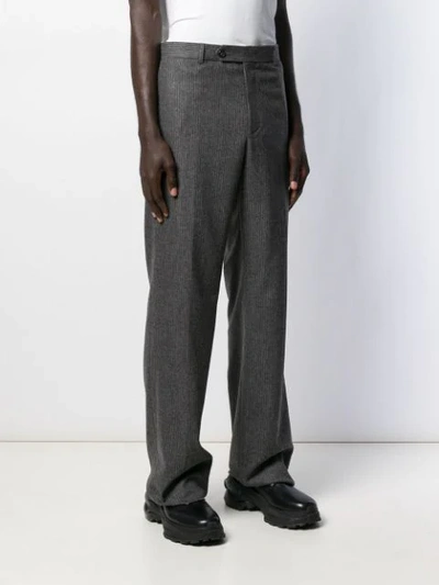 Shop Helmut Lang Hose Mit Nadelstreifen In Grey