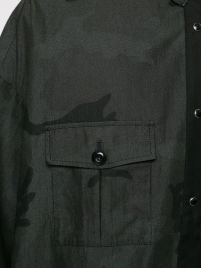 Shop Kidill 2-type Docking Oversized Shirt In Black