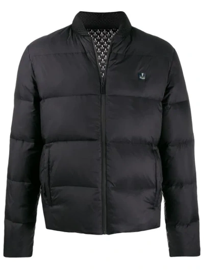 Shop Fendi Short Padded Jacket In Black