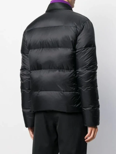 Shop Fendi Short Padded Jacket In Black