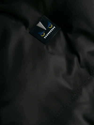 Shop Fendi Short Padded Jacket In Black