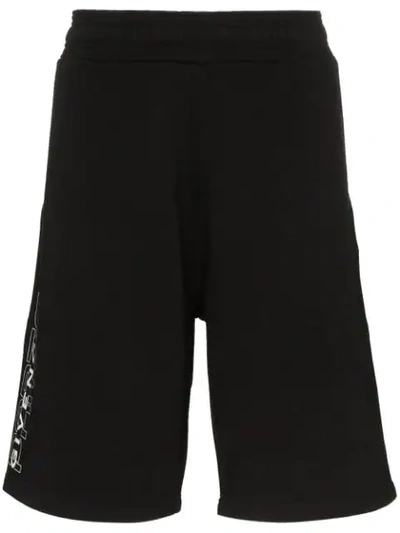 Shop Givenchy Digital Logo Track Shorts - Black