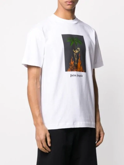 Shop Palm Angels Graphic Print T-shirt In White