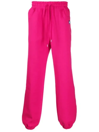 Shop Ader Error Embroidered Logo Patch Track Pants In Pink