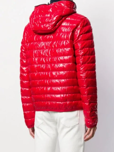 Shop Duvetica Hooded Padded Jacket In 402 Scarlatto