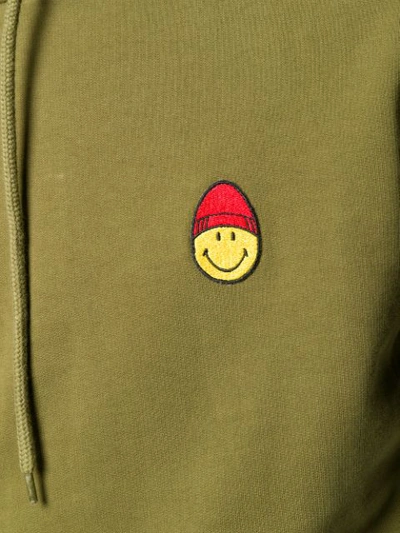 Shop Ami Alexandre Mattiussi Hoodie With Patch Smiley In Green