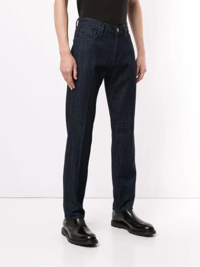 Shop Giorgio Armani Five Pocket Jeans In Blue