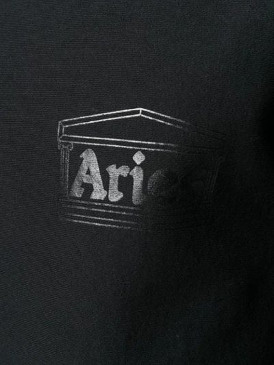 Shop Aries Fading Logo Sweatshirt In Black