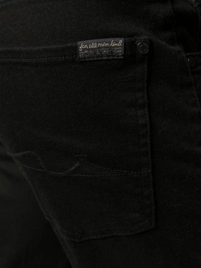 Shop 7 For All Mankind Colour Block Regular Jeans In Black
