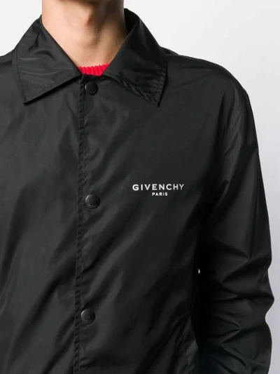 Shop Givenchy Paris Windbreaker Jacket - Black