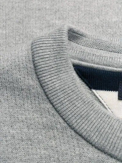 Shop Tommy Hilfiger Striped Sweater In Grey