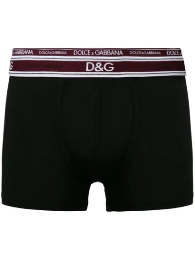 Shop Dolce & Gabbana Branded Boxer Briefs - Black